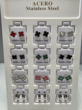 ACERO Stainless Steel Clover Stud Earrings - Multiple Colors